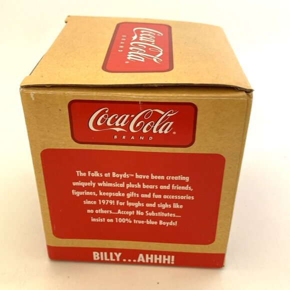 2005 Coca-Cola Boyds Bears Billy Ahhh! Figurine 1st Ed Bearstone Collection Vtg - Picture 10 of 13